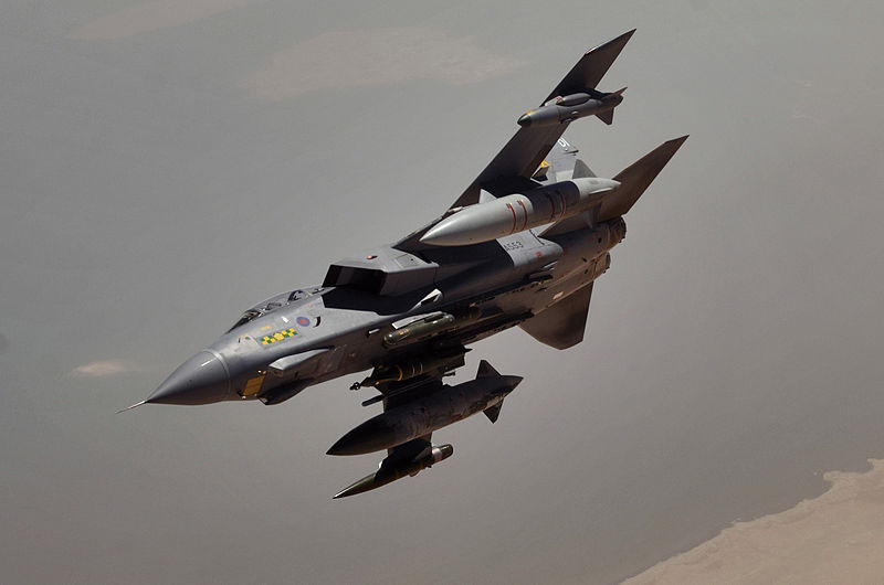 RAF Tornado GR4 representing aerial threats engaged by modern 360° air defense systems