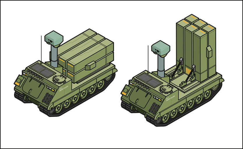 NOMADS tracked air defense vehicle concept illustration