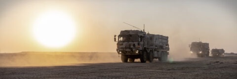 IRIS-T air defense system fire control console with two operator stations