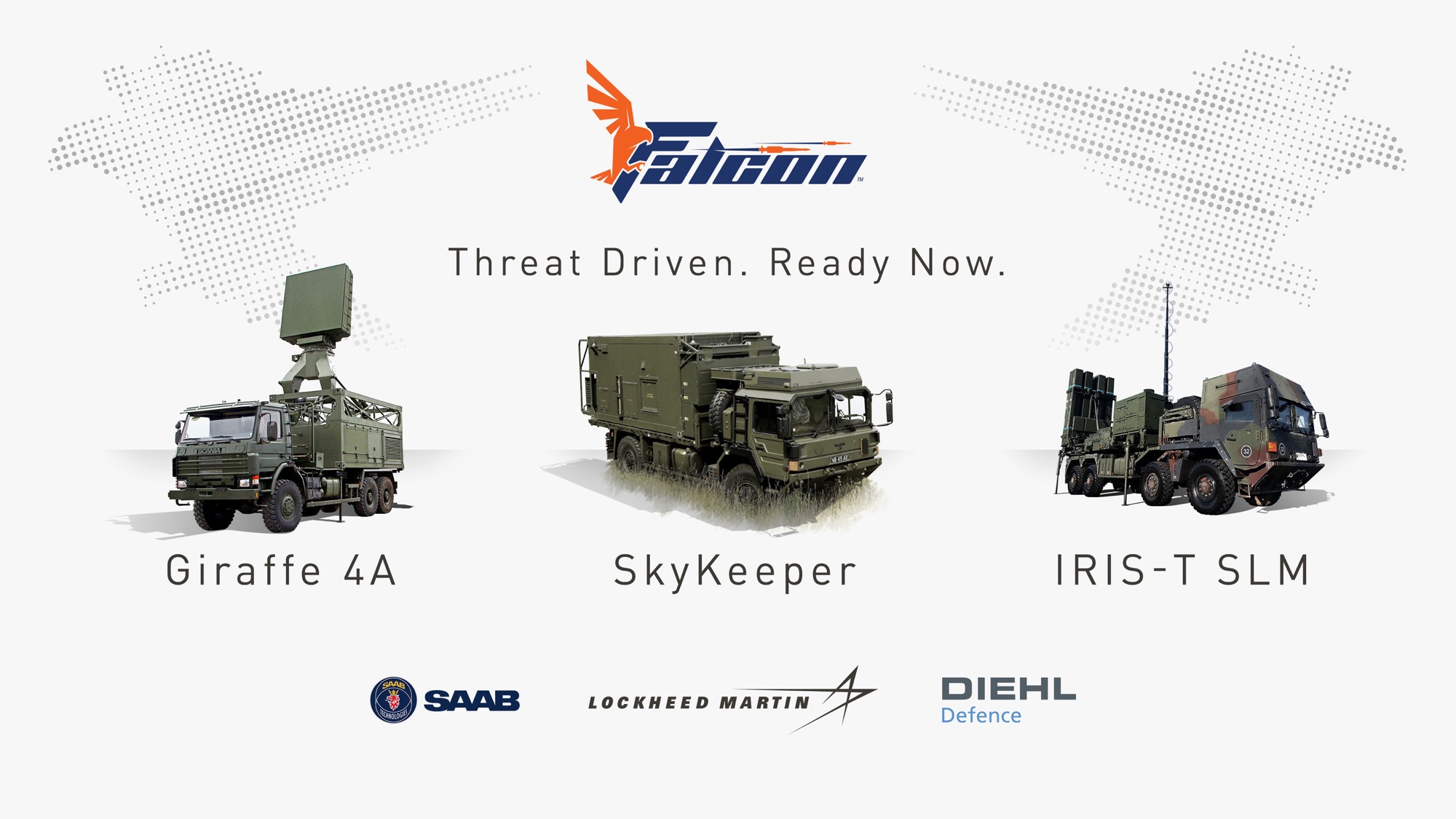 Falcon air defense system with Giraffe 4A radar, SkyKeeper and IRIS-T SLM