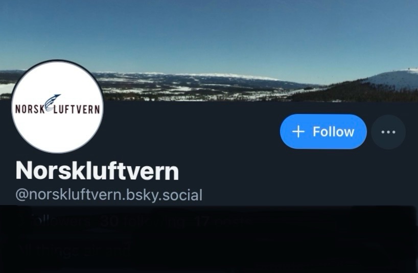 Norsk Luftvern profile on the Bluesky social media platform
