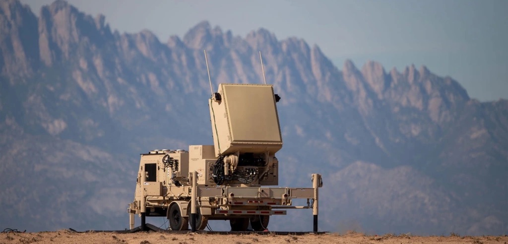Compact multi-mission radar system on a truck