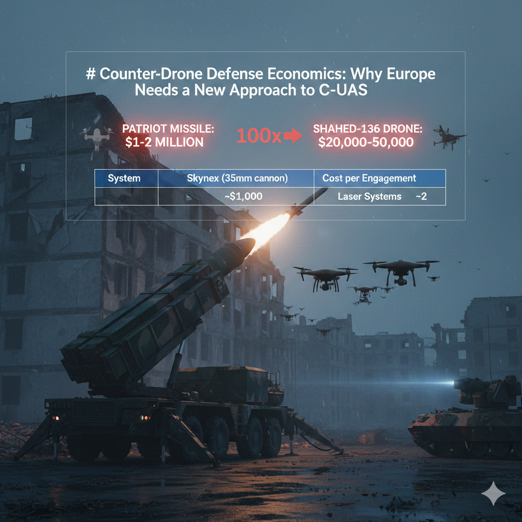 Counter-Drone Defense Economics - Europa trenger ny tilnærming til C-UAS